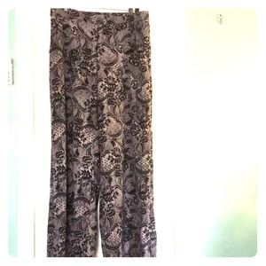 Ny&co large palazzo pants, black/lavender